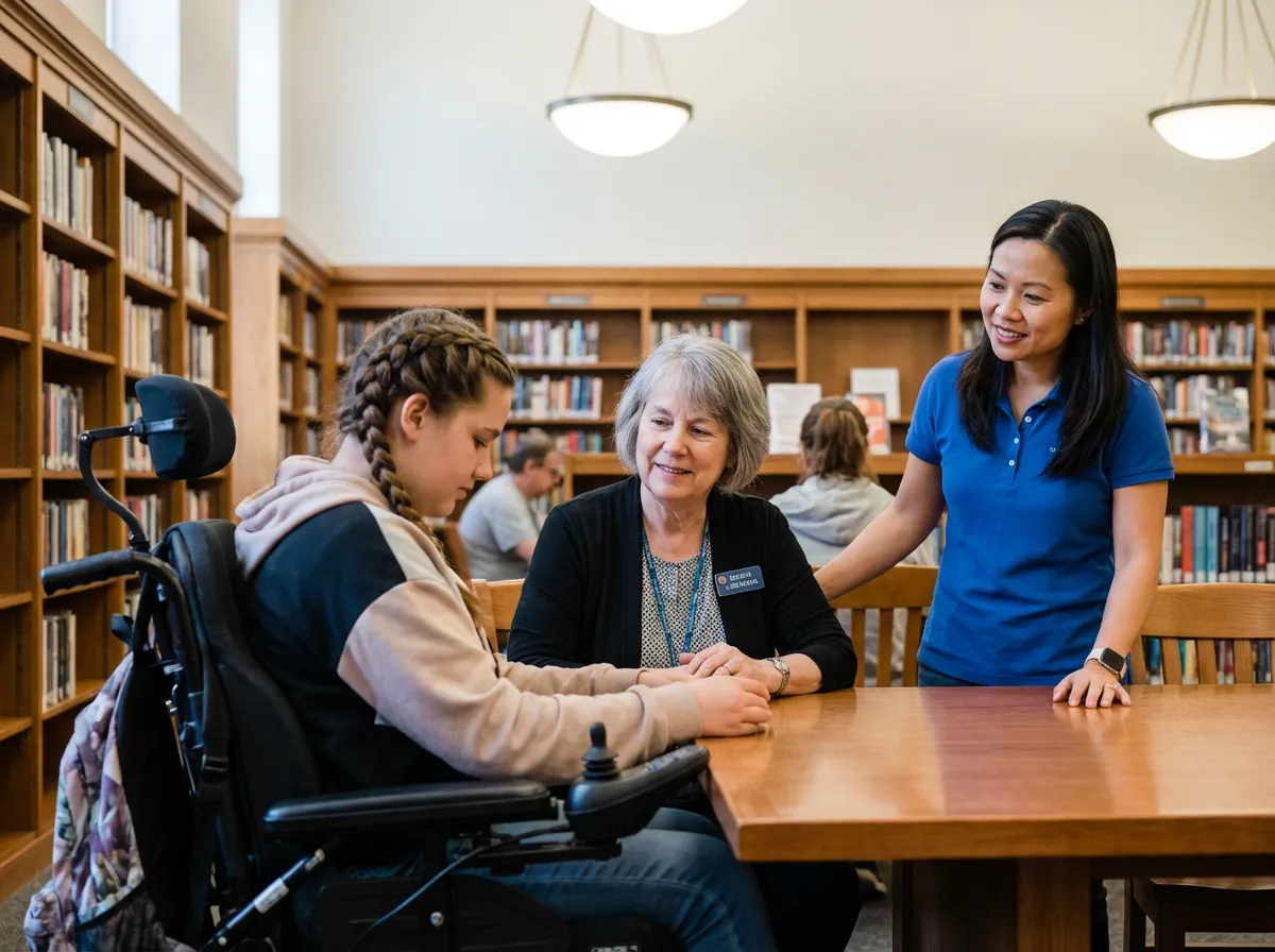 Participant receiving support with a life transition