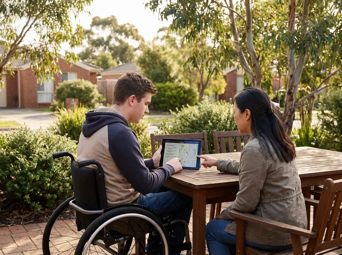 Participant receiving support with a life transition