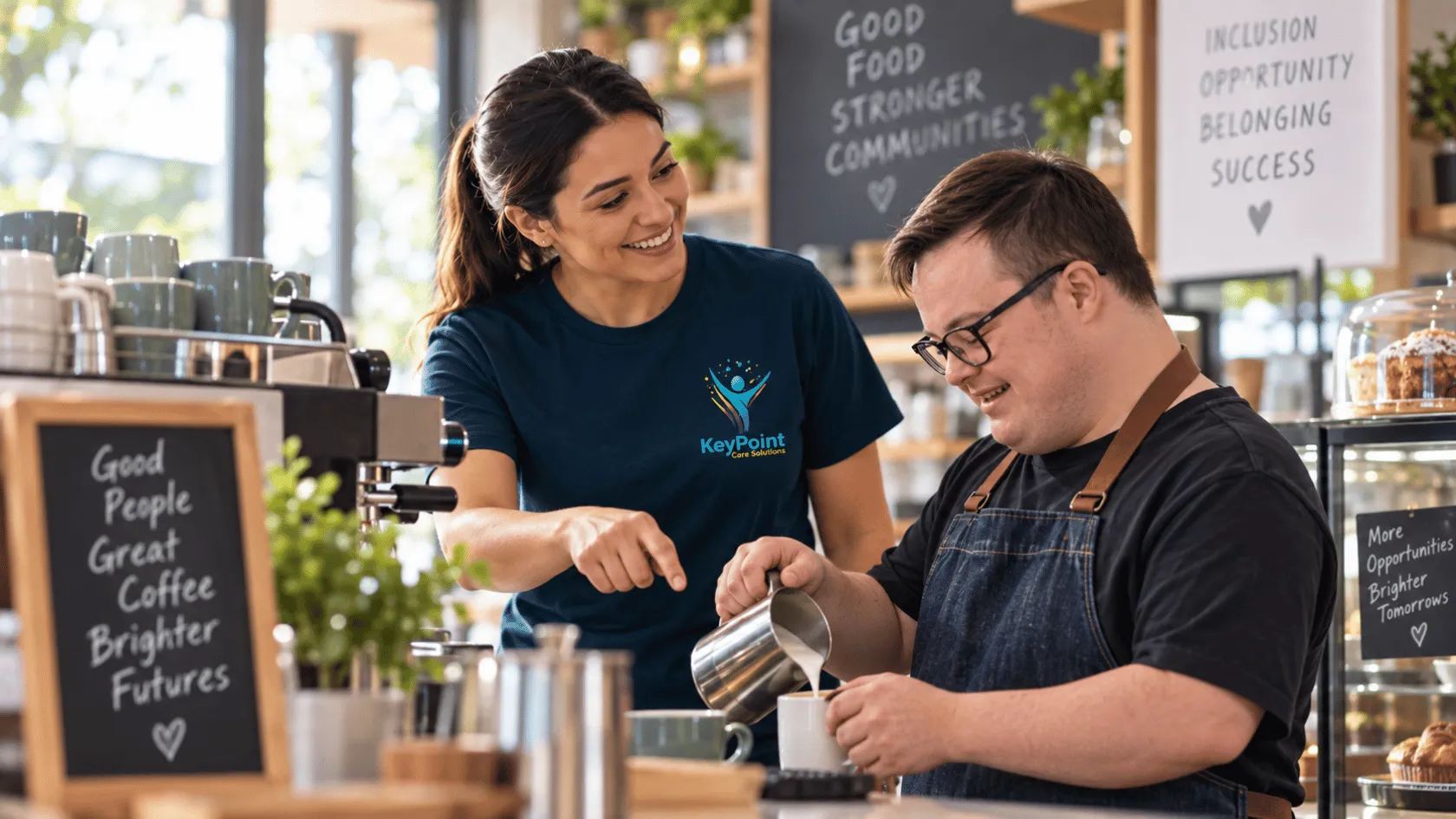 Specialist employment support support illustration