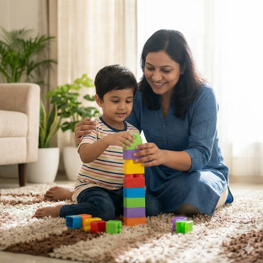 Child receiving support at home