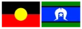 Aboriginal flag and Torres Strait Islander flag